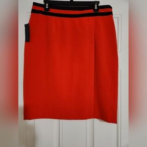Worthington Orange/Blk Pencil Skirt Size 14